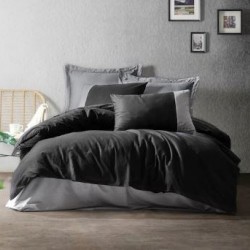 COTTON BOX 1842-CB PLAIN TK RNF NEVRESIM TAKIMI SIYAH-GRI