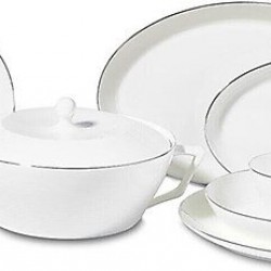 KORKMAZ A8264 58PRC LINES COLL YEMEK TAKIMI  (YUVARLAK)