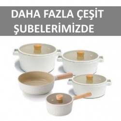 NEOFLAM Fika Bej Tencere Ve Tava Seti 9 Parça D-neofs9 NEOFLAM Fika Bej Tencere Ve Tava Seti 9 Parça D-neofs9