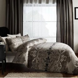 TAÇ.(60264158)-RNF CIFT KSLK NEVRESIM TAKIMI ELANOR KAHVE