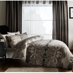 TAÇ.(60264158)-RNF CIFT KSLK NEVRESIM TAKIMI ELANOR KAHVE