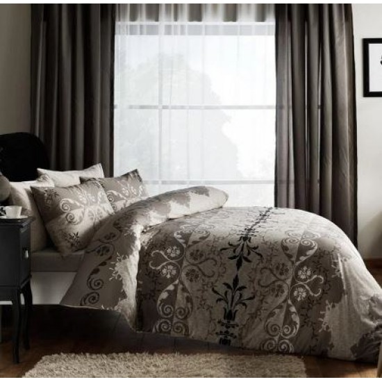 TAÇ.(60264158)-RNF CIFT KSLK NEVRESIM TAKIMI ELANOR KAHVE